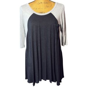 Luxe raglan tee shirt jersey type 3/4 length sleeves Women’s size M | ab2-4